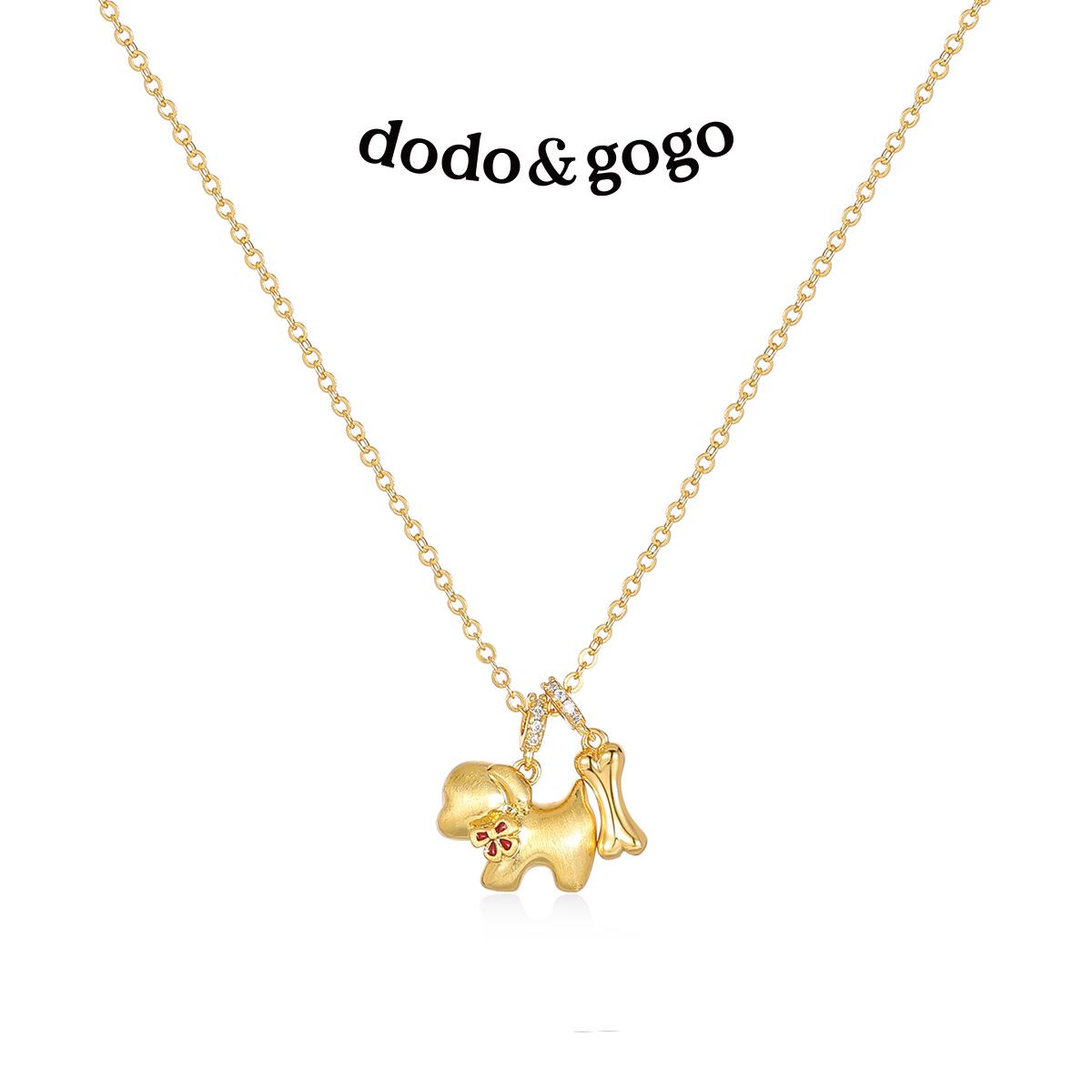 DODOGOGO花朵骨头小狗项链