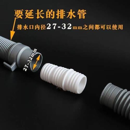 洗衣机排水管延长管加长管接头接口对接器面盆下水管软管管子防