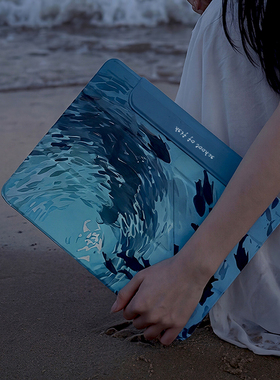 蓝色ipadpro保护套亚克力air7磁吸壳2025第十10代11寸9平板双面夹mini6笔槽8鱼群适用小米7/8透明壳6spro