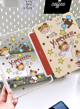 ipad保护壳11代10/9平板套ipadair7/5笔槽pro2025适用苹果mini6防弯10.9新款13寸女孩10.2透明亚克力十8电脑4