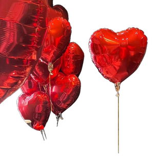 2026跨年元旦放飞情人节告白爱心形铝膜气球装饰商场派对场景布置