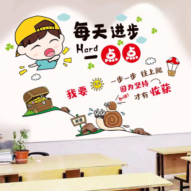 大白墙面贴纸现代简约装饰画儿童房卧室床头墙面贴画自粘3d立体图片