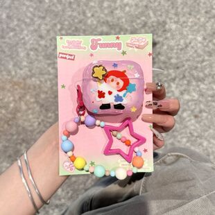 立体旋转星星yoyo酱适用AirpodsPro2代耳机壳苹果airpods4降噪版保护套新三代airpods1/2软壳防摔3代4代女pro