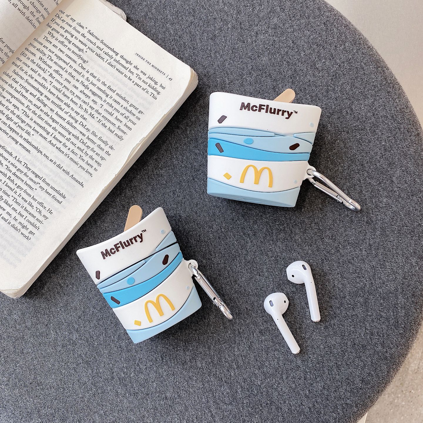 趣味卡通麦旋风适用华为clip2夹耳式保护套华为freebuds7i耳机壳5i/6i硅胶pro2/pro3软壳防摔se2/se3华为6 女