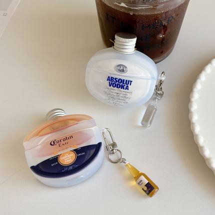 伏特加科罗娜立体瓶盖适用华为Freebuds7i耳机壳freebuds4i/5i/6i保护套se2华为6耳机盒freeclip夹耳式耳机4E