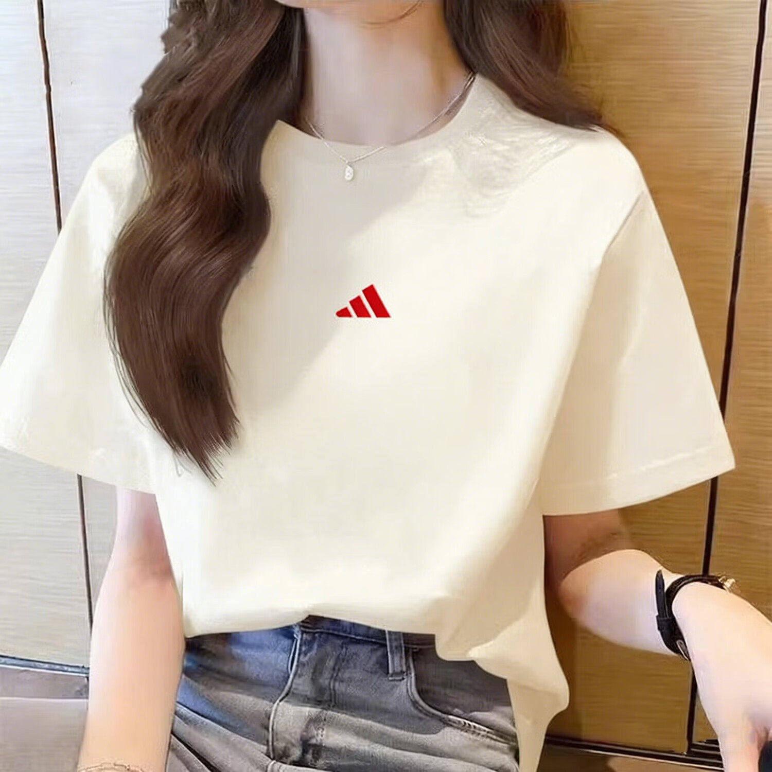 Adidas棉质短袖女夏季新