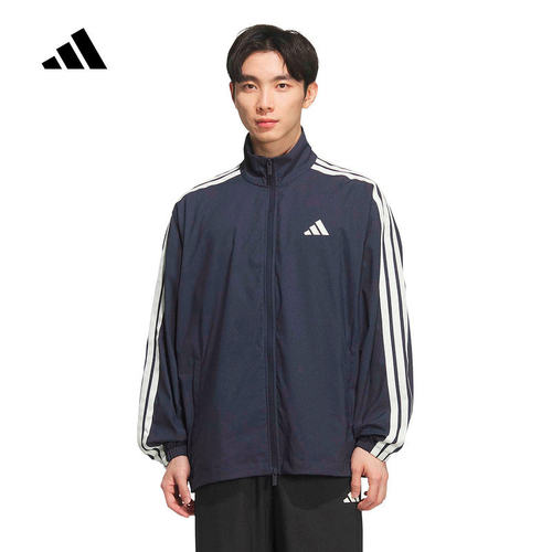 adidas阿迪达斯防晒UPF50+速干牛仔布运动宽松夹克外套春男KR2547