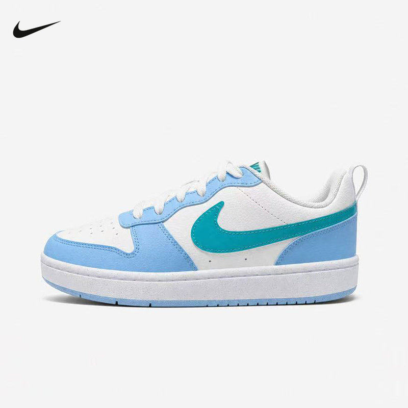 NIKE耐克女鞋大童COURT BOROUGH白蓝百搭运动鞋休闲鞋IV5820-100