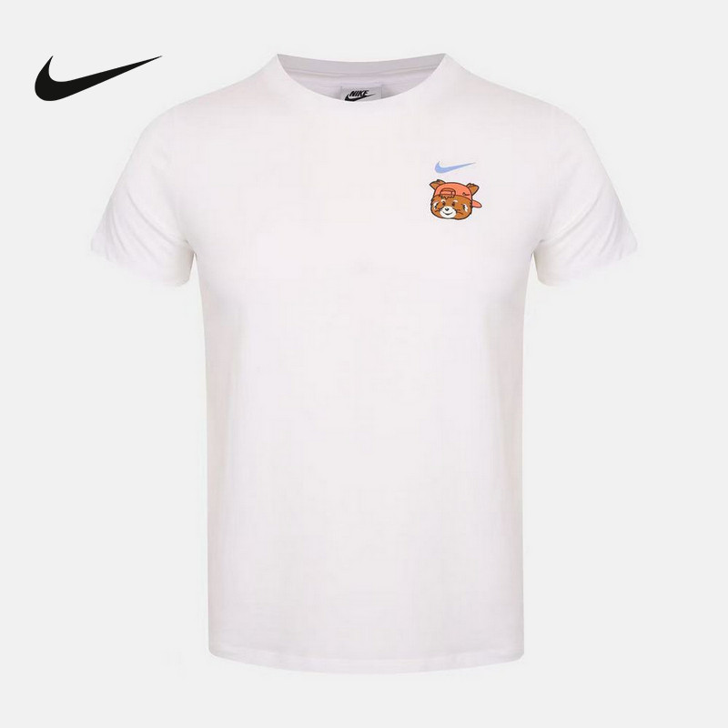 Nike耐克男女童印花棉质运动T恤舒适百搭短袖针织衫IR7551-100