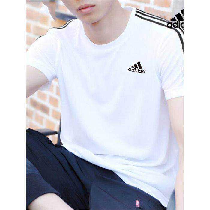 Adidas白色短袖男夏季新