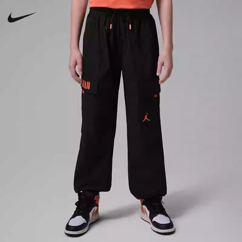 Nike耐克男童运动裤机能风休闲舒适工装百搭梭织长裤IW1466-010