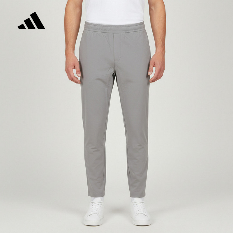 adidas阿迪达斯收口修身直筒运动裤2026春男休闲梭织长裤 KV5999