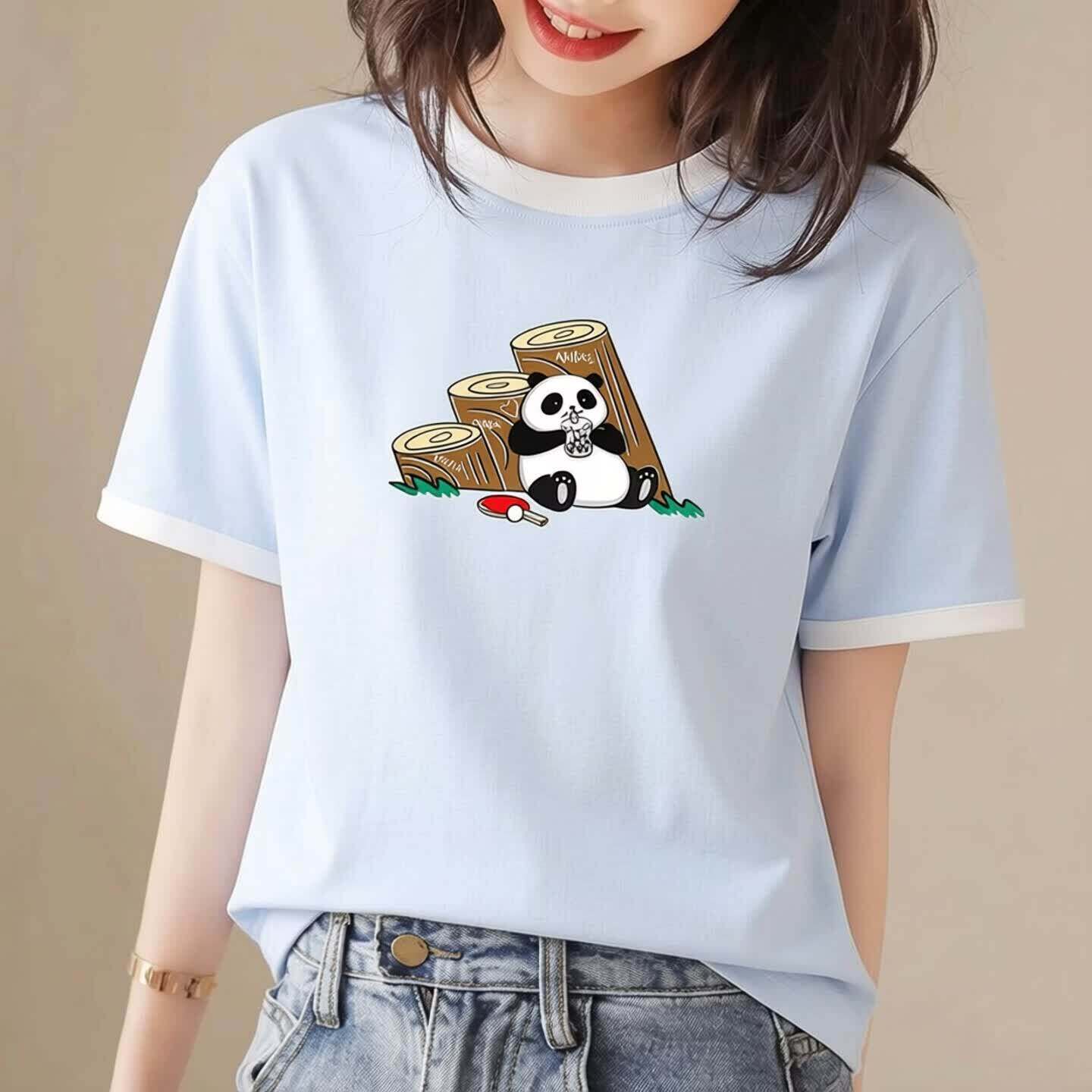 阿迪达斯针织衫透气短袖女夏季新款印花潮流上衣户外运动半袖T恤