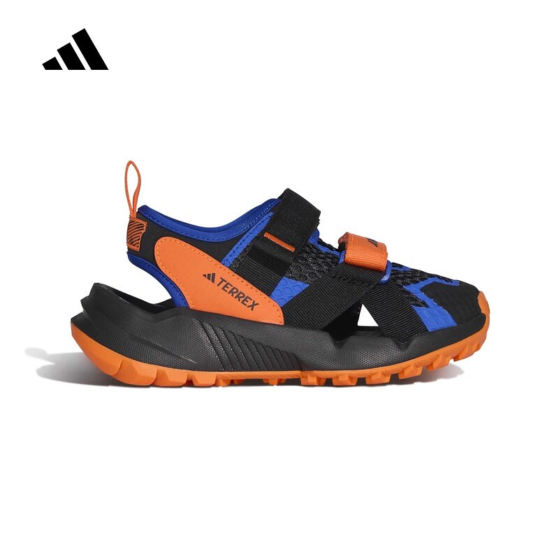 adidas阿迪达斯童鞋26夏男小童户外魔术贴耐磨包头运动凉鞋KJ1882
