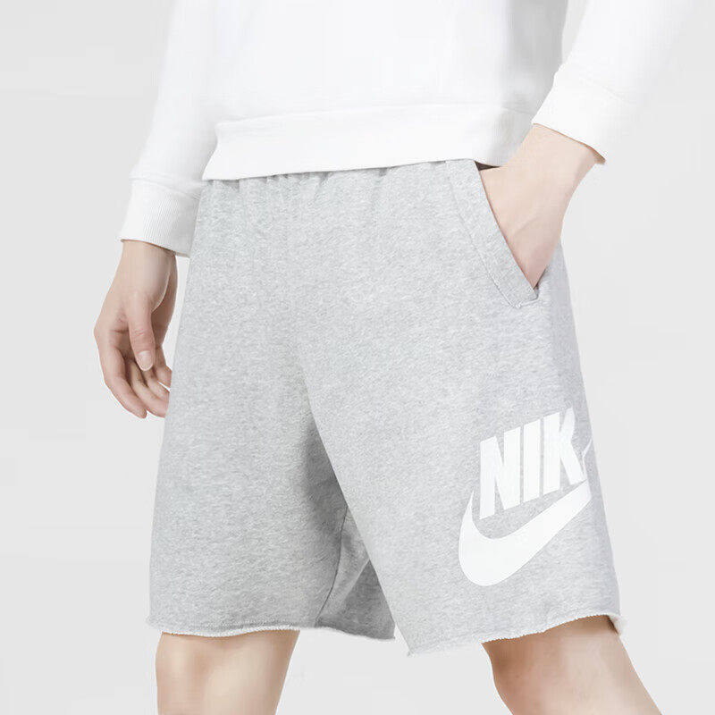 NIKE耐克灰色棉质五分运