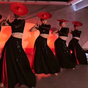 傣族舞蹈服女孔雀舞花腰大摆练习裙民族艺考练功服西双版 纳桃李杯