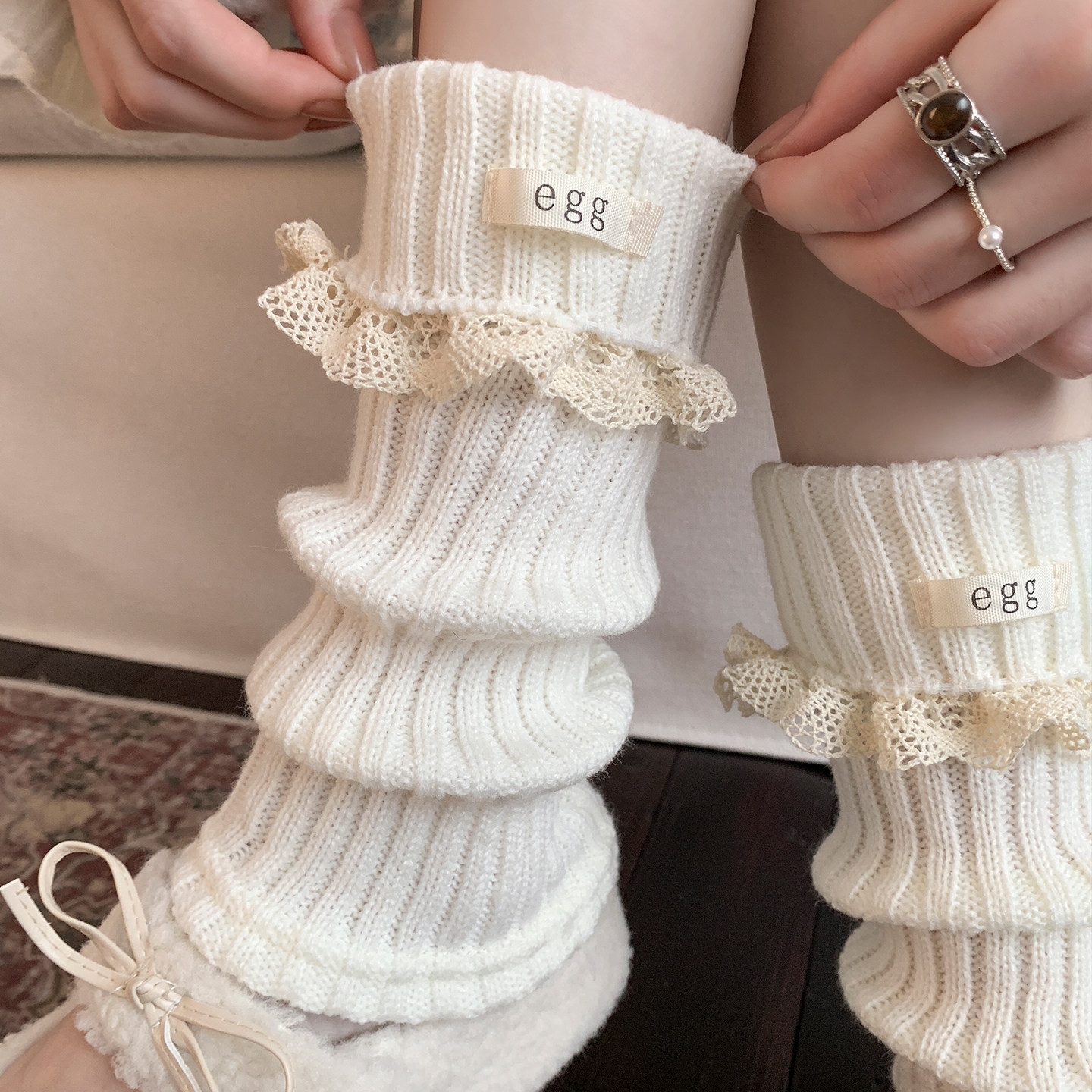 白色袜套堆堆袜女2025新款冬长筒袜女款灰色腿套冬季小腿袜花边袜,女士内衣/男士内衣/家居服,长筒袜,淘宝优惠券,粉丝福利购,淘宝优惠卷