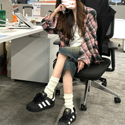 白色小腿袜子女夏薄款堆堆袜修