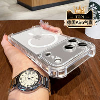 【 Anti-drop Magnetic Airbag 】 Platinx is suitable for Apple 18promax phone cases. New iphone17pro transparent 16 women 15 with a high-end feel 13 all-inclusive lens 14 super popular Magsafe case thumbnail 3