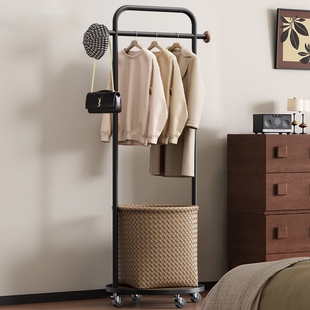 卧室落地挂衣架家用房间移动小户型衣帽架室内玄关次净衣服置物架