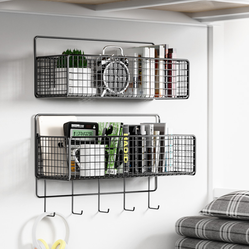 速发宿舍床头置物架墙零室篮上食学生寝挂浴室床上收纳好物上铺神