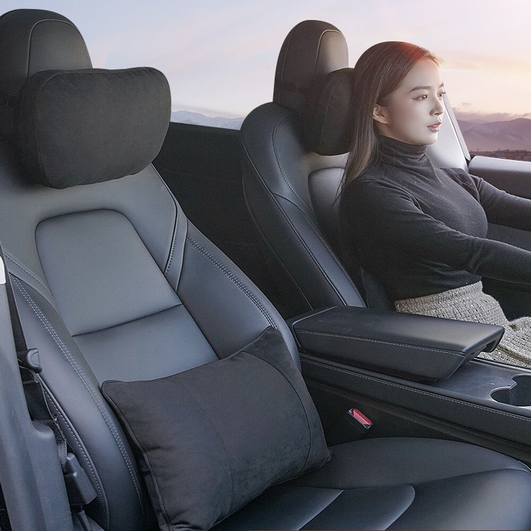 适用于特斯拉汽车头枕S级迈巴赫护颈枕ModelY3车载腰靠车内用品
