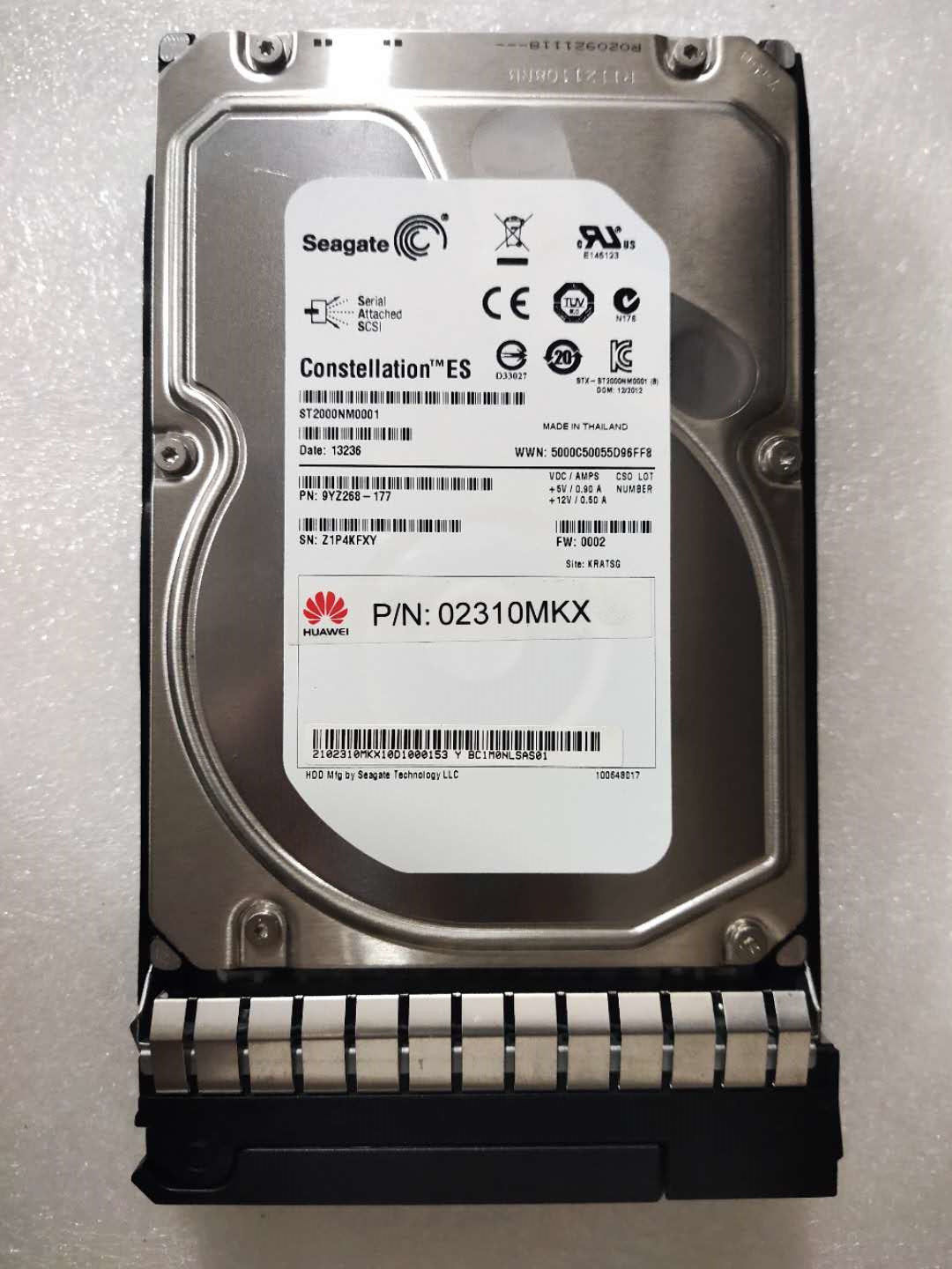 议价华为02310MKX 2T 2TB SAS 7.2K 3.5寸 RH2285 RH2288 V2 议价