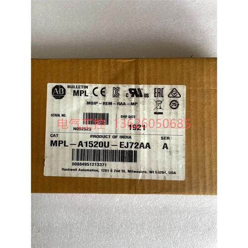 非实价议价议价议价【议价】AB伺服电机，MPL-A1520U-EJ72AA 拍前
