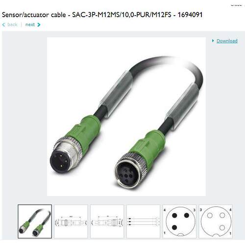 非实价议价议价议价phoenixcontact cable -SAC-3P-M12MS/10,0-PU