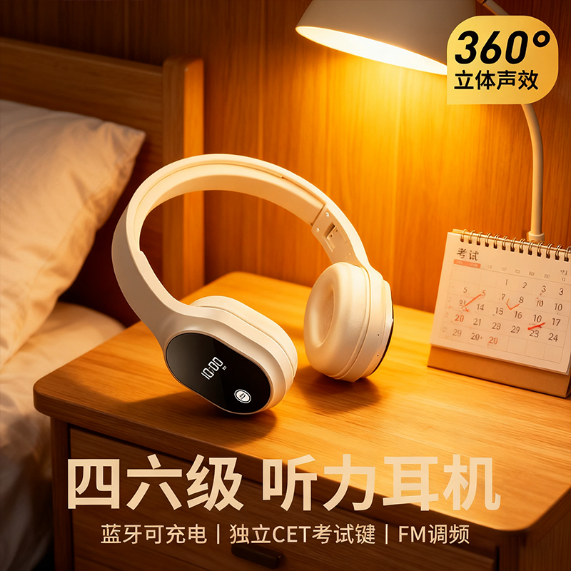 英语四六级听力耳机四级六级4级蓝牙考试头戴式大学生调频FM