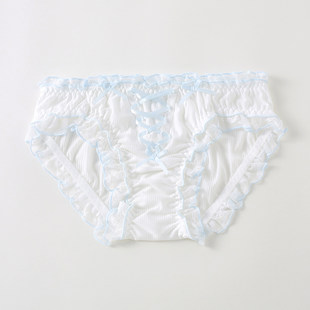 GIRL甜美蝴蝶结轻薄冰丝可爱风纯欲风少女泡泡内裤 5条99元 HONEY