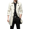 MENS AUTUMN AND WINTER MID-LENGTH TRENCH COAT PLUS SIZE HIGH-END YOUTH PILE COAT BUSINESS CASUAL HANDSOME COAT