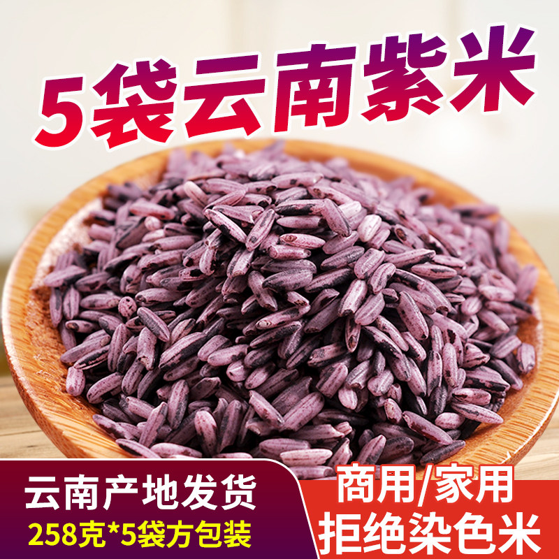 紫米血糯米云南特产墨江大米糯米农家紫米面包黑米粗粮新米