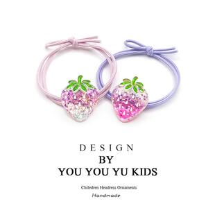 可爱夏日水果草莓发圈女2025新款 发绳头饰发饰 甜美简约扎低马尾