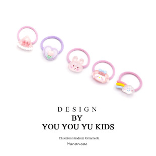 韩版卡通儿童发圈宝宝头绳女孩公主发圈 喵咪发圈不伤发皮筋发饰