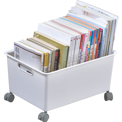 书本收纳箱带滑轮学生宿舍