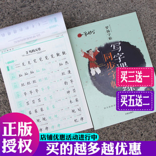 罗扬楷书字帖 练字本4年级写字课课练同步字帖四年级上 临摹 全新正版 小学生字帖人教版 描红 硬笔书法练字本 笔画笔顺部首结构组词