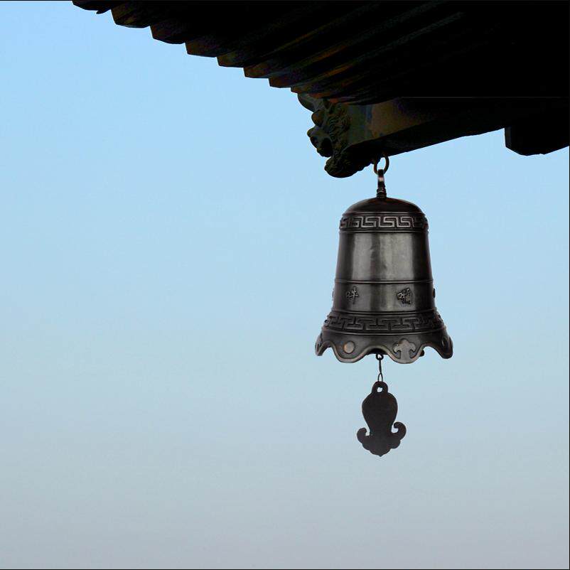 纯黄铜铃铛摆件铜风铃挂件铜钟寺庙屋檐装饰品家居建筑古塔挂件