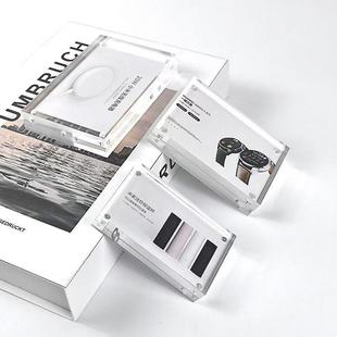 斜面亚克力价格牌展示牌标价牌标签牌透明水晶台卡强磁桌牌高端