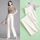 裤 直筒裤 新款 高腰垂感显瘦宽松冰丝女士休闲西装 子女2025夏季 薄款