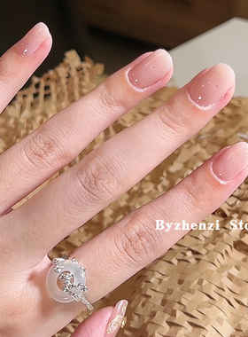 BYZHENZI STORE【烟雨江南】乳白渐变夏日ins裸色甲油膜美甲贴