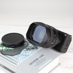 新款 50mm F1.4 镜头50 号歌 方形金属 遮光罩适用索尼