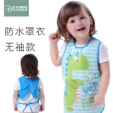 Детский водонепроницаемый летний слюнявчик, тонкий фартук для мальчиков без рукавов, нагрудник