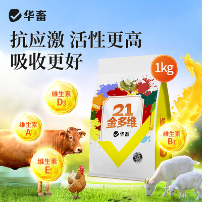 华畜21金多维1kg抗应激电解多维兽用维生素乌龟禽用