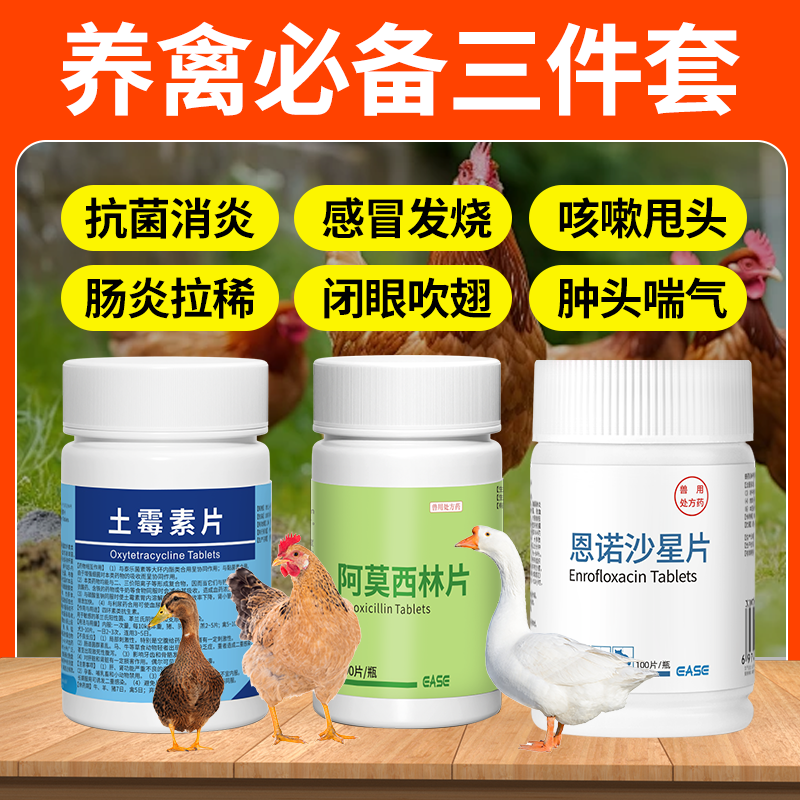 华畜救禽用鸡鸭鹅用抗菌消炎感冒发烧咳嗽甩头肠炎拉稀广谱抗菌药
