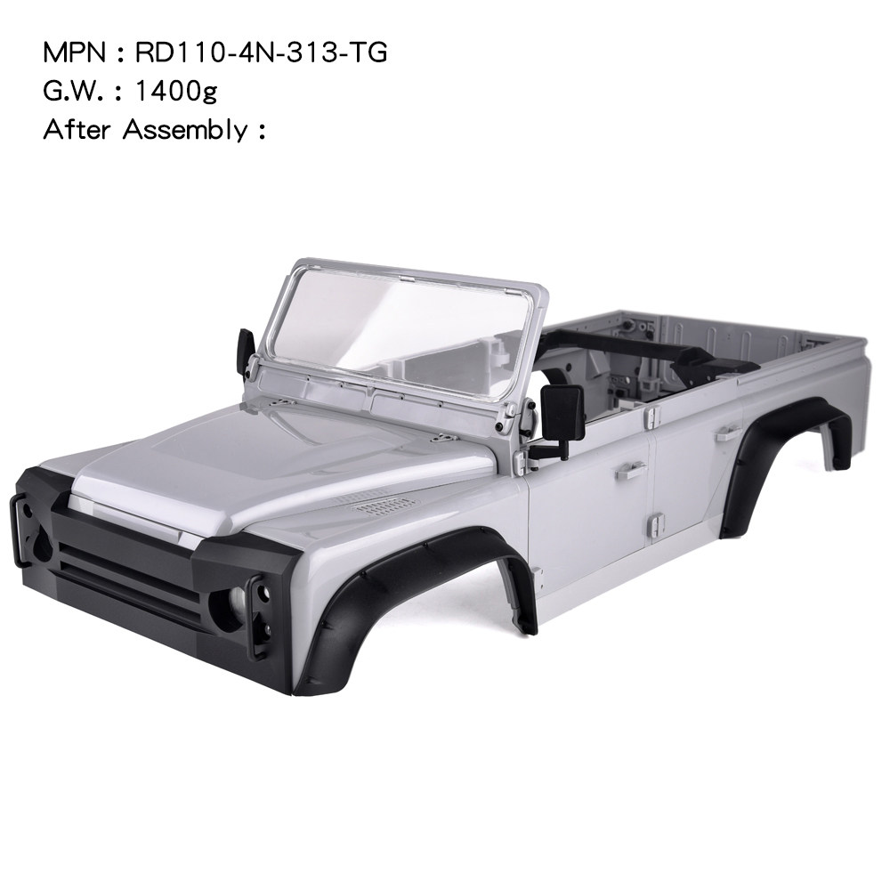 RCDREAM WILDERNESS DEFENDER 바디 쉘 RD110 컨버터블 버전 TRX4 SCX10 313MM 하드 쉘 바디 쉘