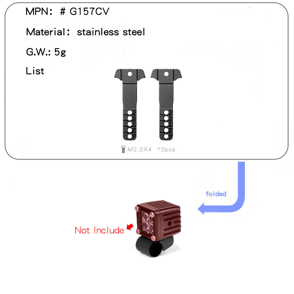 GRC 12MM 정사각형 스포트라이트 시뮬레이션 1:10 오프로드 클라이밍 PIAA 라이트 4개 렌즈  G157S