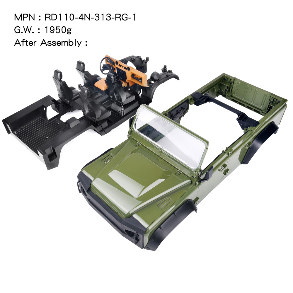 RCDREAM WILDERNESS DEFENDER 바디 쉘 RD110 컨버터블 버전 TRX4 SCX10 313MM 하드 쉘 바디 쉘