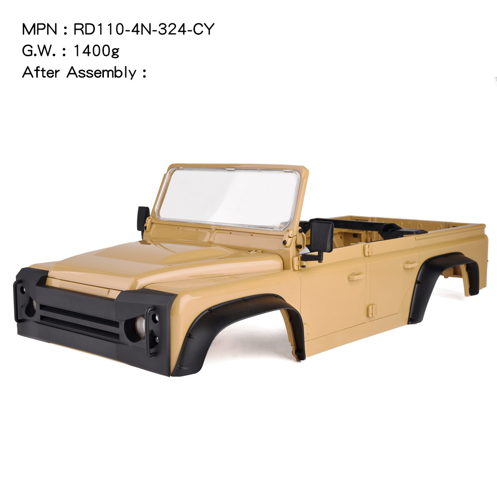 RCDREAM WILDERNESS DEFENDER 바디 쉘 RD110 컨버터블 버전 324MM 휠베이스 하드 쉘 TRX4 LAND ROVER DEFENDER