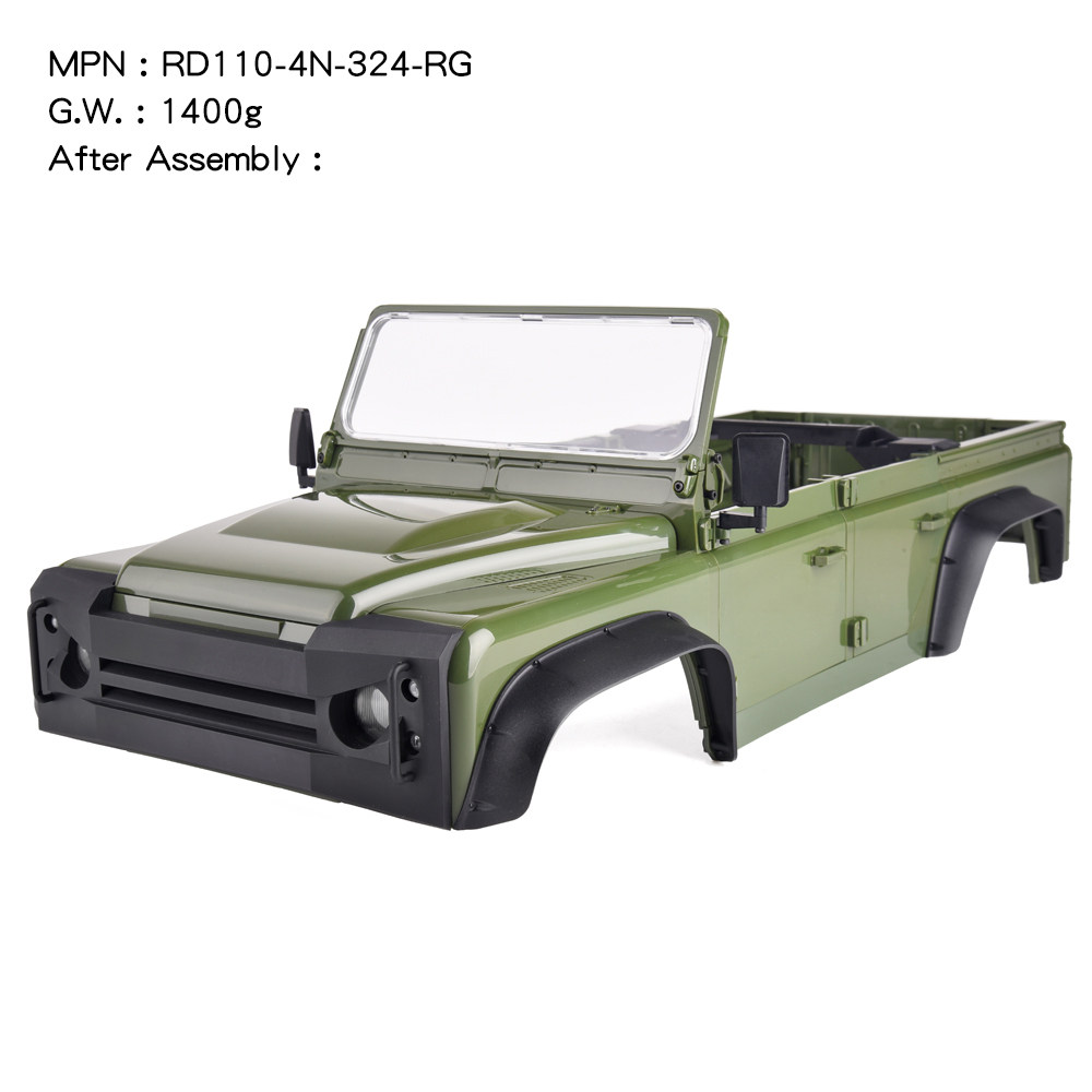 RCDREAM WILDERNESS DEFENDER 바디 쉘 RD110 컨버터블 버전 324MM 휠베이스 하드 쉘 TRX4 LAND ROVER DEFENDER